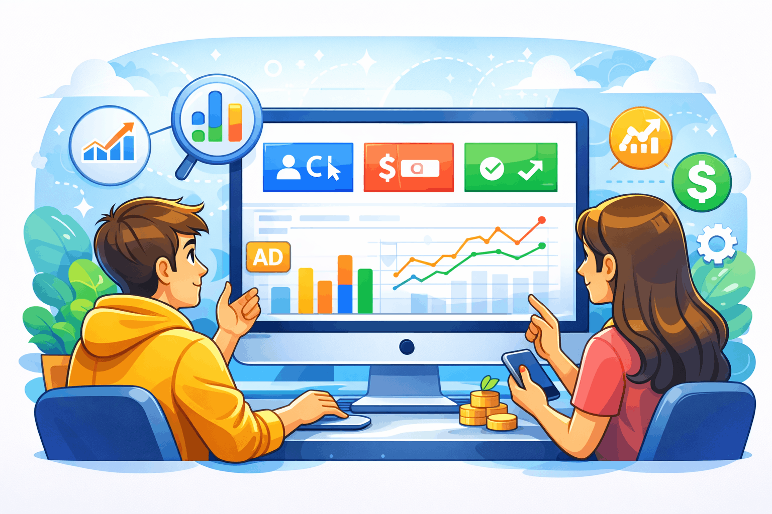Dashboard đo lường hiệu quả dịch vụ quảng cáo Google Ads minh bạch